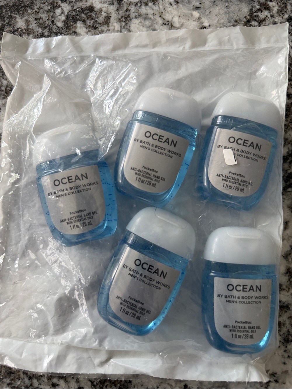 Bath & Body Works Ocean PocketBac Hand Sanitizer - Blue (5 Pack)